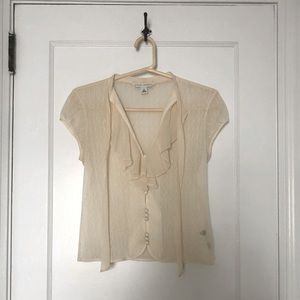 Banana Republic cream lace top, size Small
